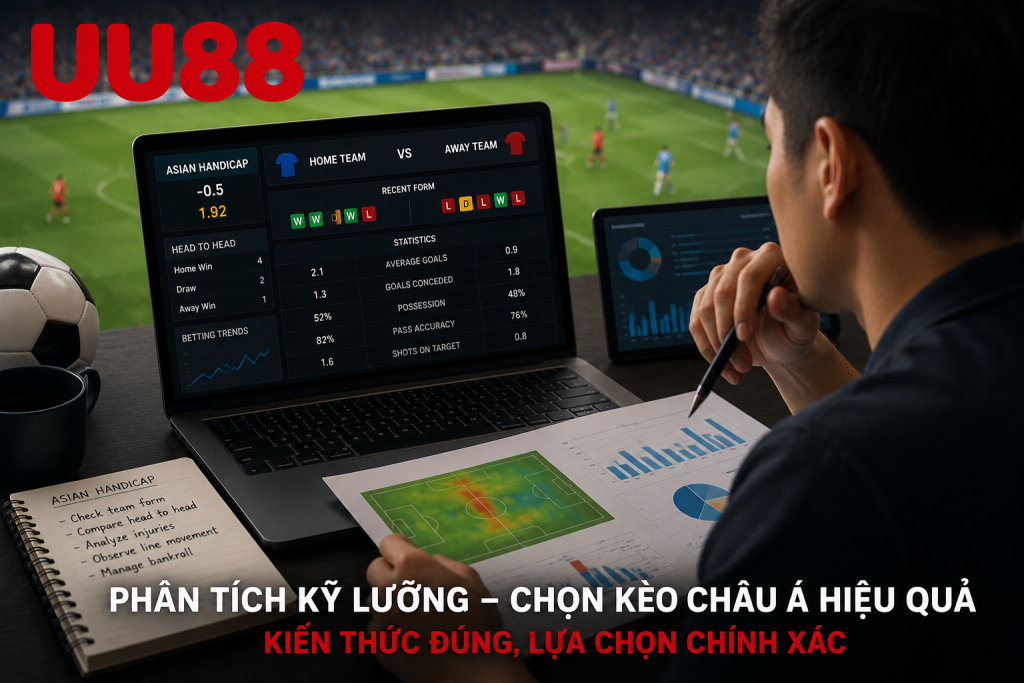 Người chơi phân tích thống kê trước khi lựa chọn kèo Châu Á