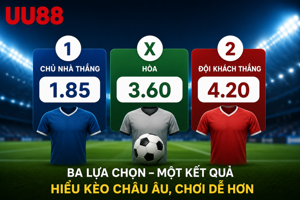 Lựa chọn 1 - X - 2 trong kèo Châu Âu